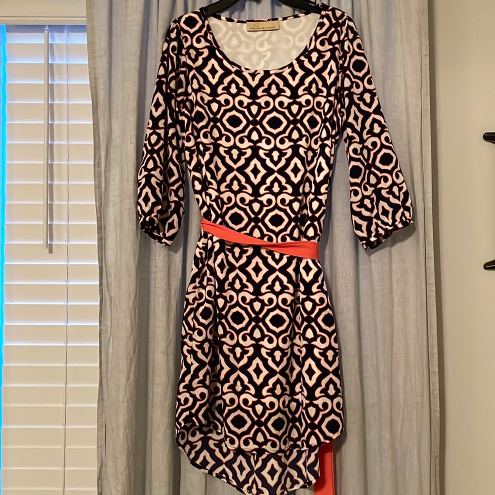 how.very.loved Dress. Size S. Orange, Navy & White
